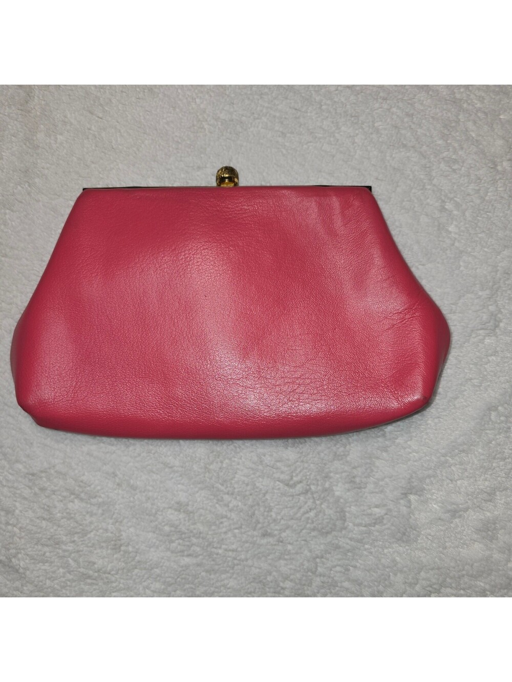Vintage 1950s Morris Moskowitz Pink Capeskin Leather Convertible Clutch Bag MM